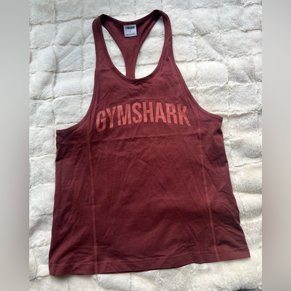 Gymshark Men's Burgundy Tank Top